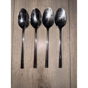 4 PCs Oneida SAVORY Stainless‎ 18/10 Oval Place Spoons Silverware Flatware